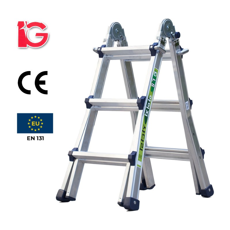 Thang nhôm gấp chữ A IG LS43 – 3/5 bậc, chữ I cao tối đa 3,01 m, tải 120 kg