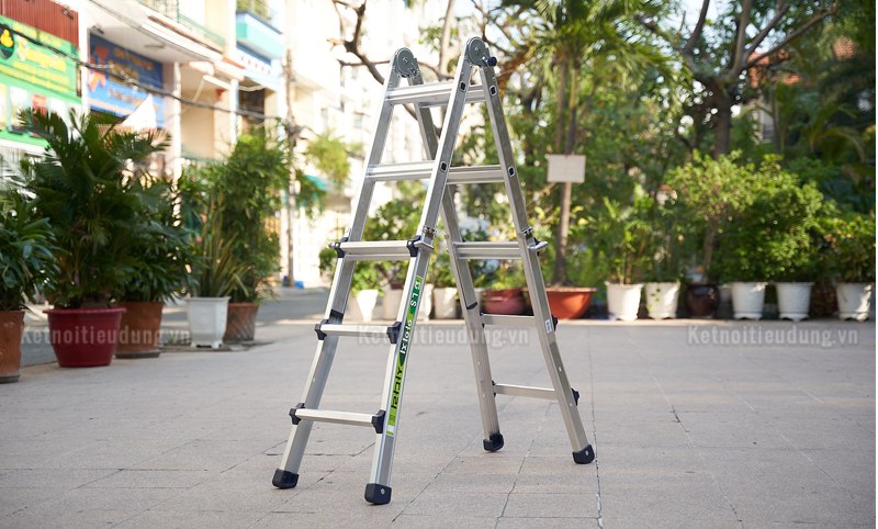 Thang nhôm gấp chữ A IG LS43 – 3/5 bậc, chữ I cao tối đa 3,01 m, tải 120 kg