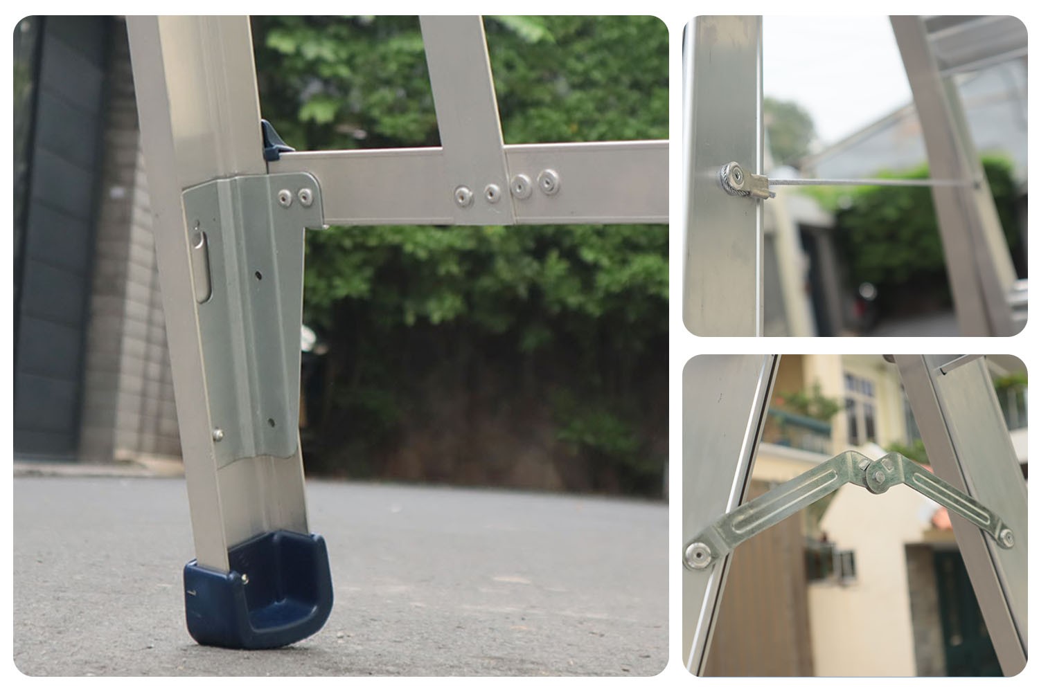 Thang nhôm gấp chữ A IG LS49 9 bậc tải 150 kg