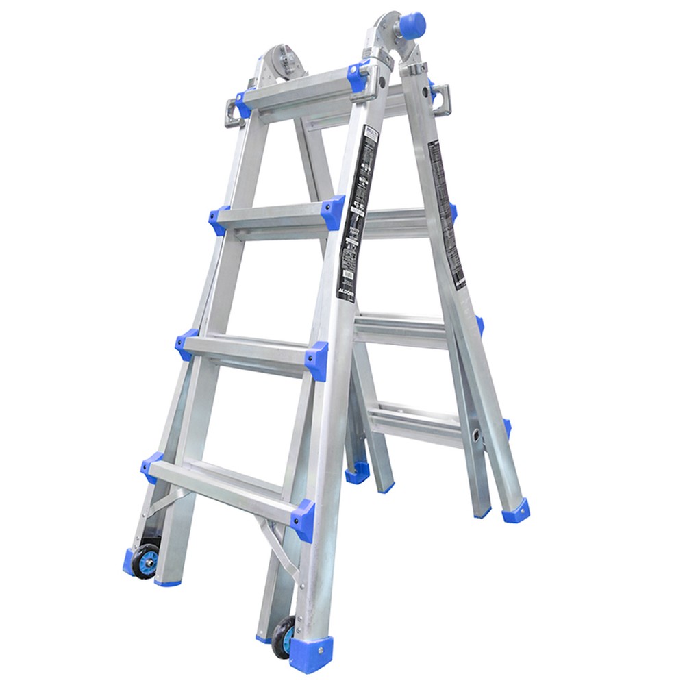 Thang nhôm gấp đa năng Nikawa NKE-44 2 x 4 bậc – chữ A 2,01 m, chữ I 4,14 m