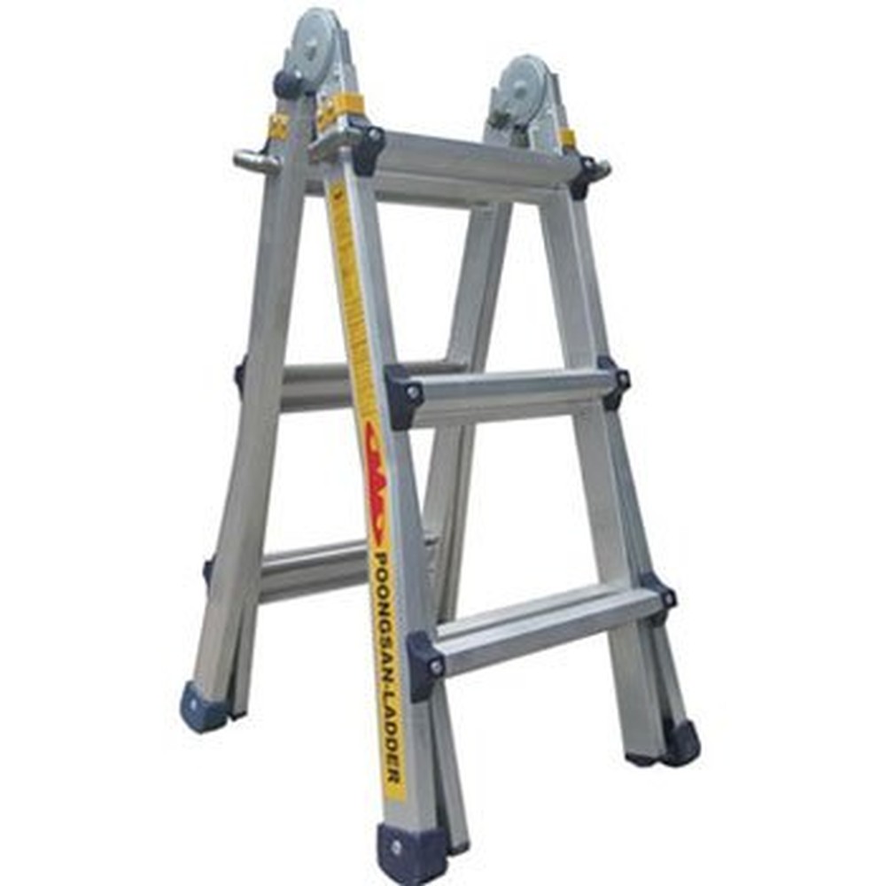 Thang nhôm rút chữ A Poongsan PS-43 – chữ I cao 3,16 m, tải 120 kg