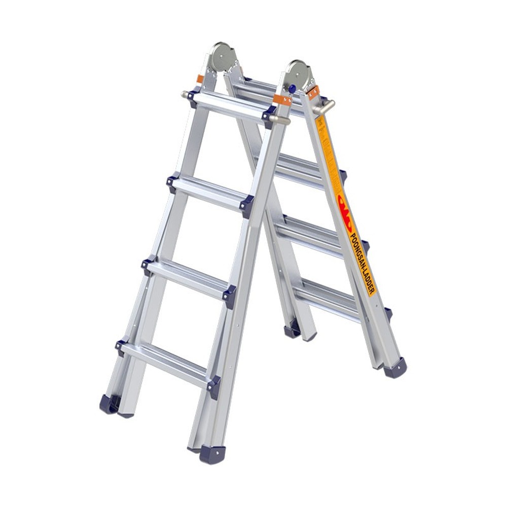 Thang nhôm rút chữ A Poongsan PS-44 – chữ A 2,11 m, chữ I 4,4 m