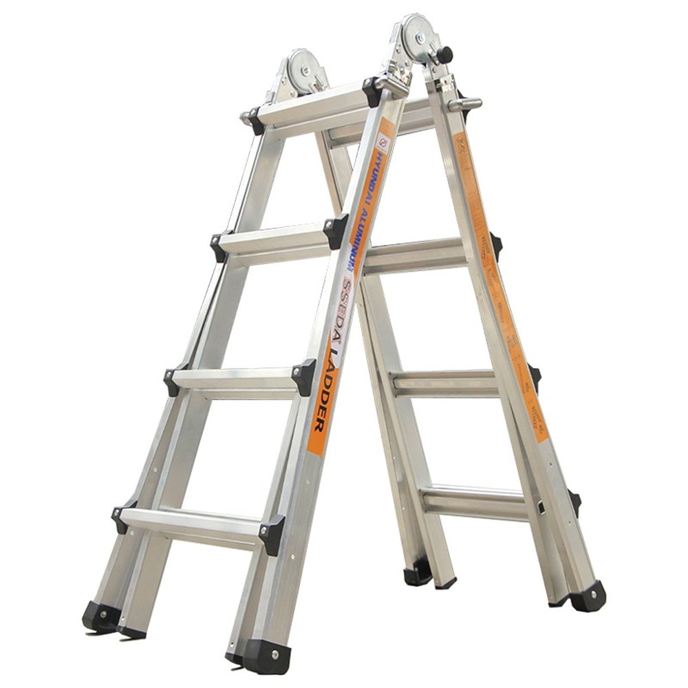 Thang nhôm rút đa năng Hyundai LS-44 – chữ A 2,15 m, chữ I 4,4 m