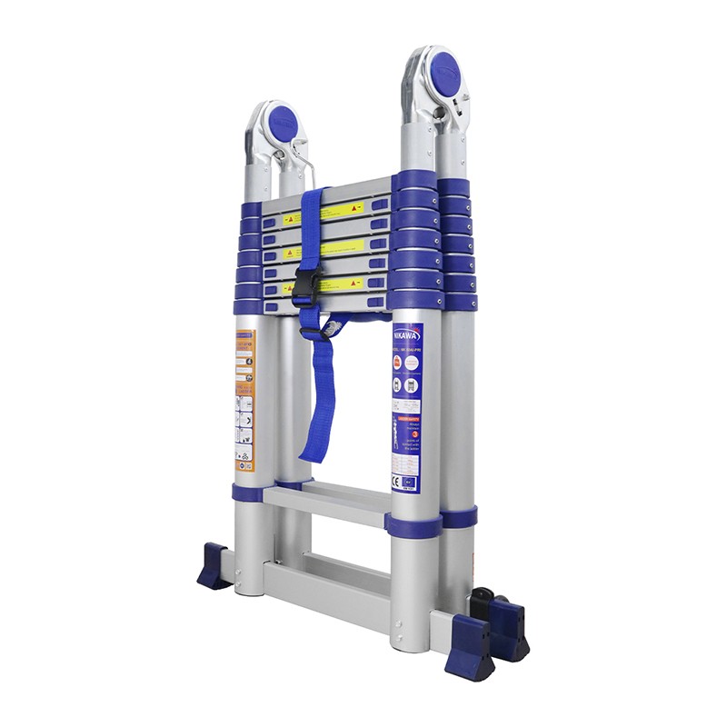 Thang nhôm rút đôi Nikawa NK-50AI-PRI – chữ A 2,5 m, chữ I 5 m, tải 150 kg