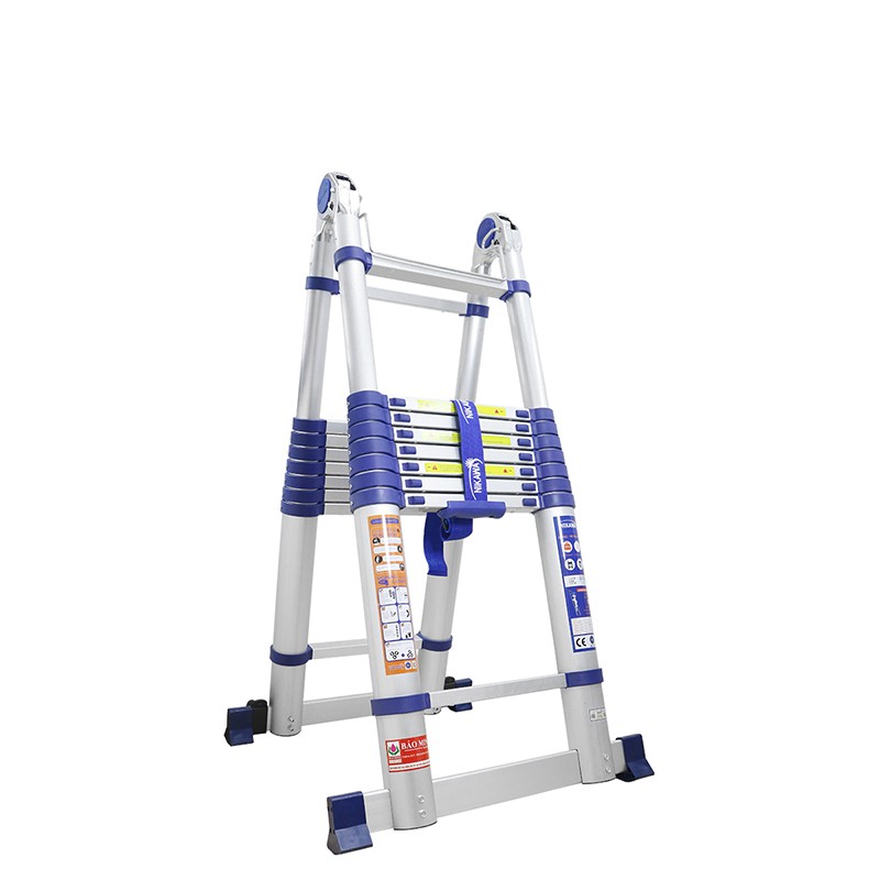 Thang nhôm rút đôi Nikawa NK-56AI-PRI – chữ A 2,7 m, chữ I 5,6 m, tải 150 kg