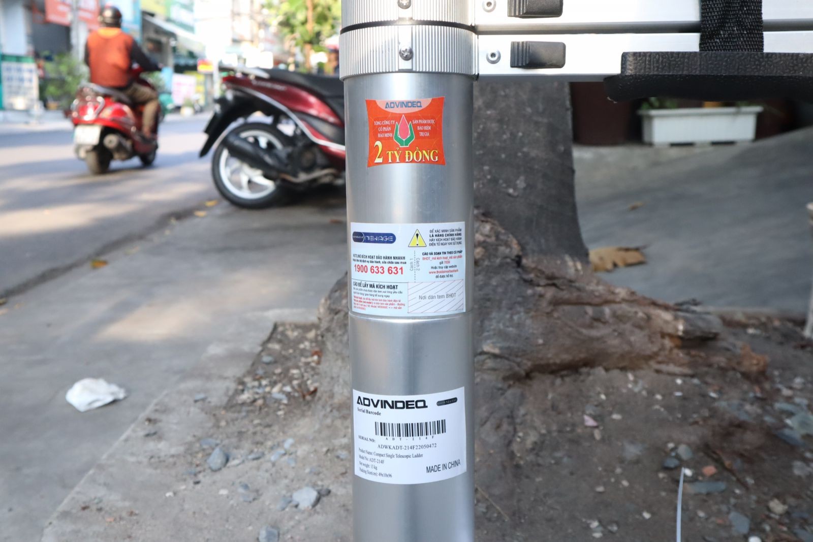 Thang nhôm rút đơn Advindeq ADT214F 4,7 m, 12 bậc