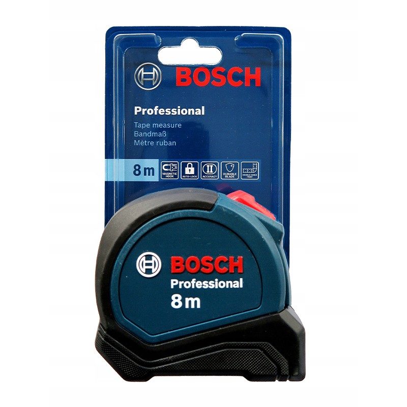 Thước cuộn thép Bosch 1600A01V3S 8 m bản 27 mm