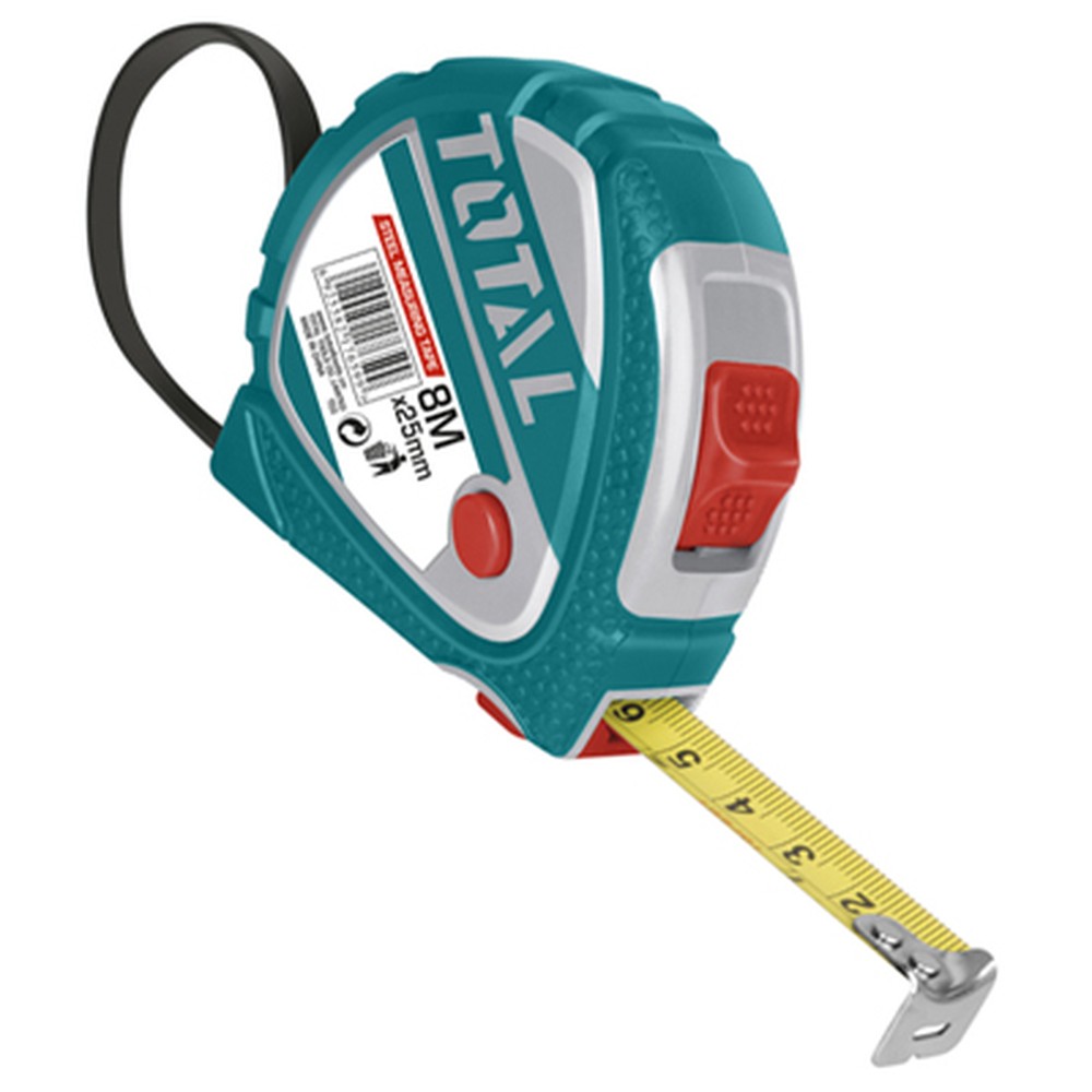 Thước cuộn thép Total TMT126081 8 m bản 25 mm