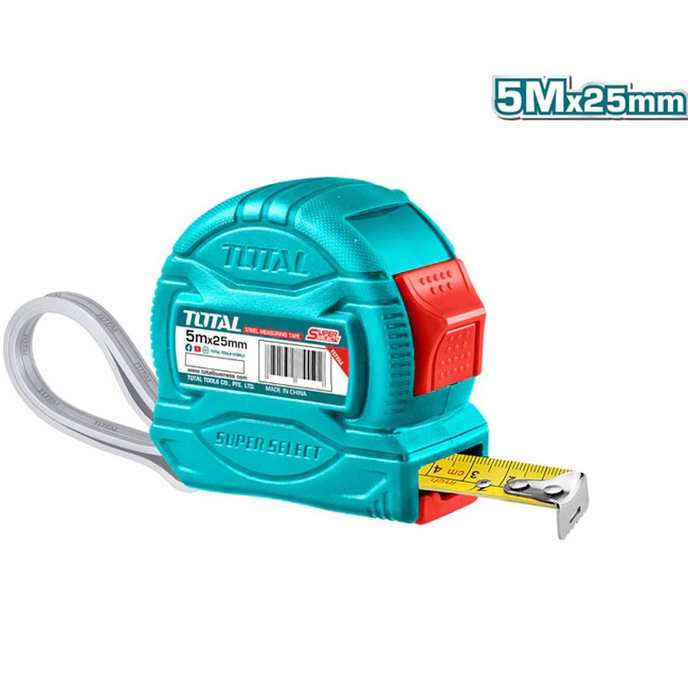 Thước cuộn thép Total TMT34525 dài 5 m, bản 25 mm