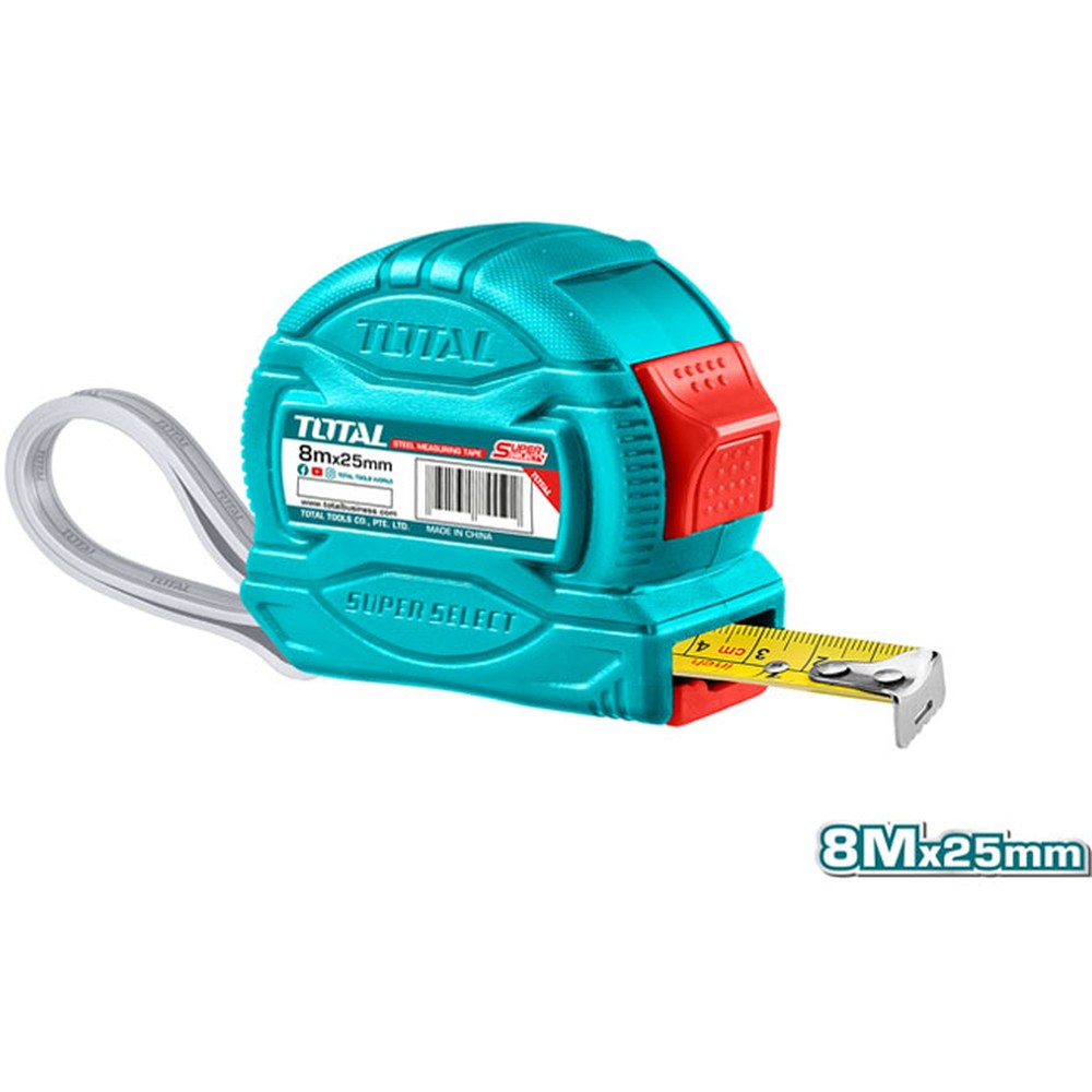 Thước cuộn thép Total TMT34825 8 m x 25 mm