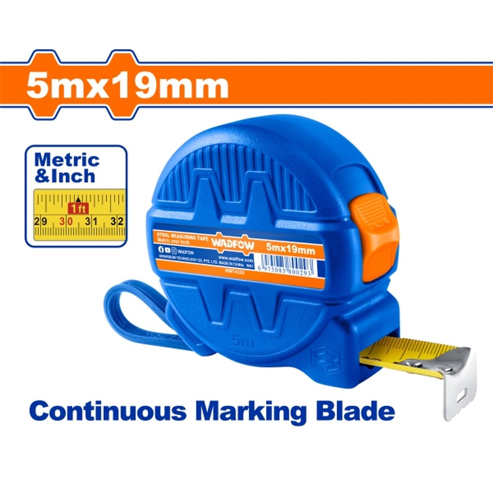Thước kéo thép nền vàng Wadfow WMT4320