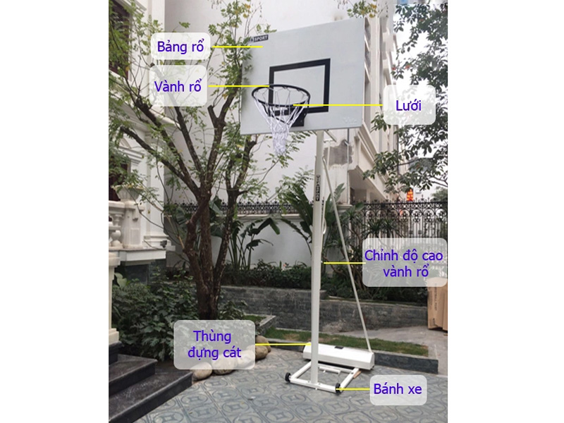 Trụ bóng rổ đổ cát di động Vifa Sport 801825