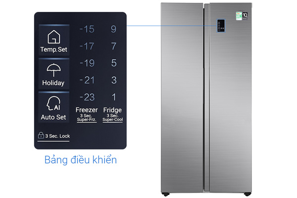 Tủ lạnh Aqua Inverter 480 lít AQR-S480XA Side by Side