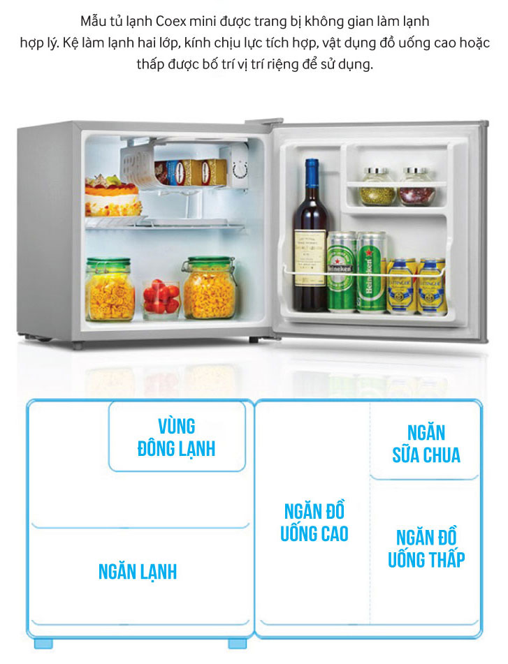 Tủ lạnh mini Coex RT-4000SG 43 lít