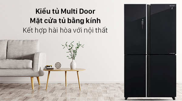 Tủ lạnh Sharp Inverter 567 lít 4 cửa SJ-FXP640VG-BK