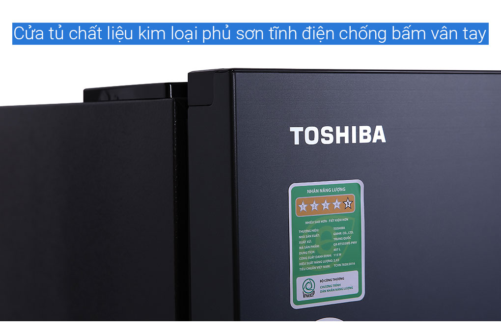 Tủ lạnh Toshiba Inverter 407 lít GR-RT535WE-PMV(06)-MG