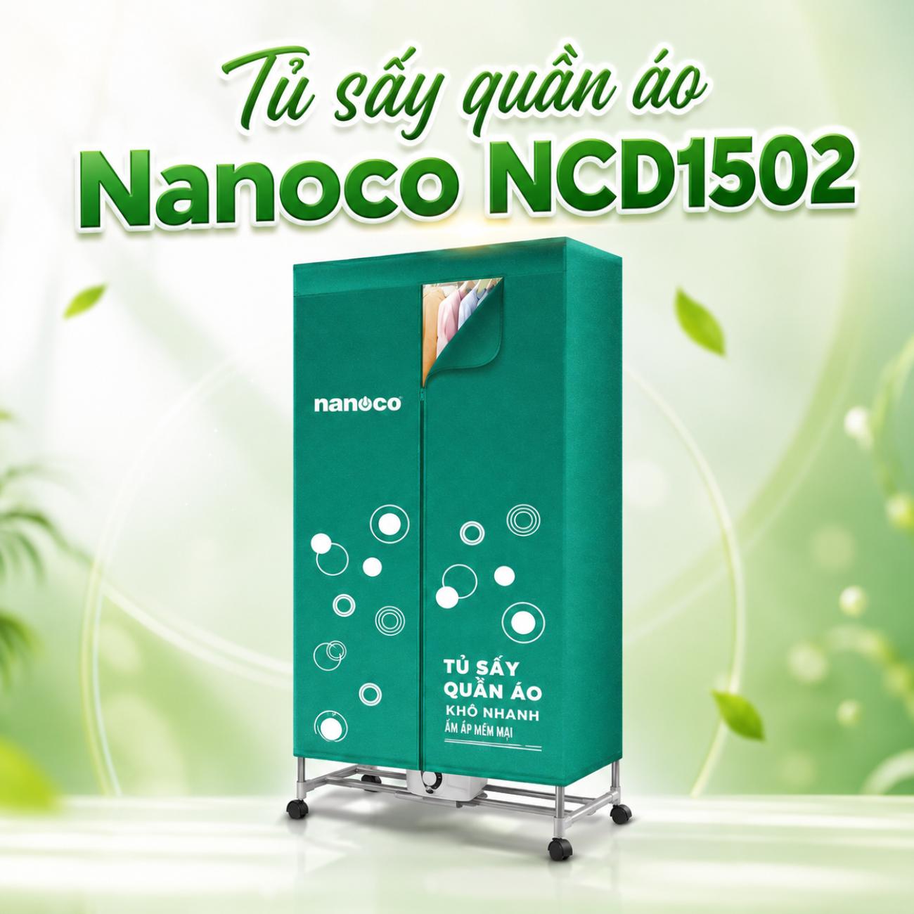 Tủ sấy quần áo Nanoco NCD1502