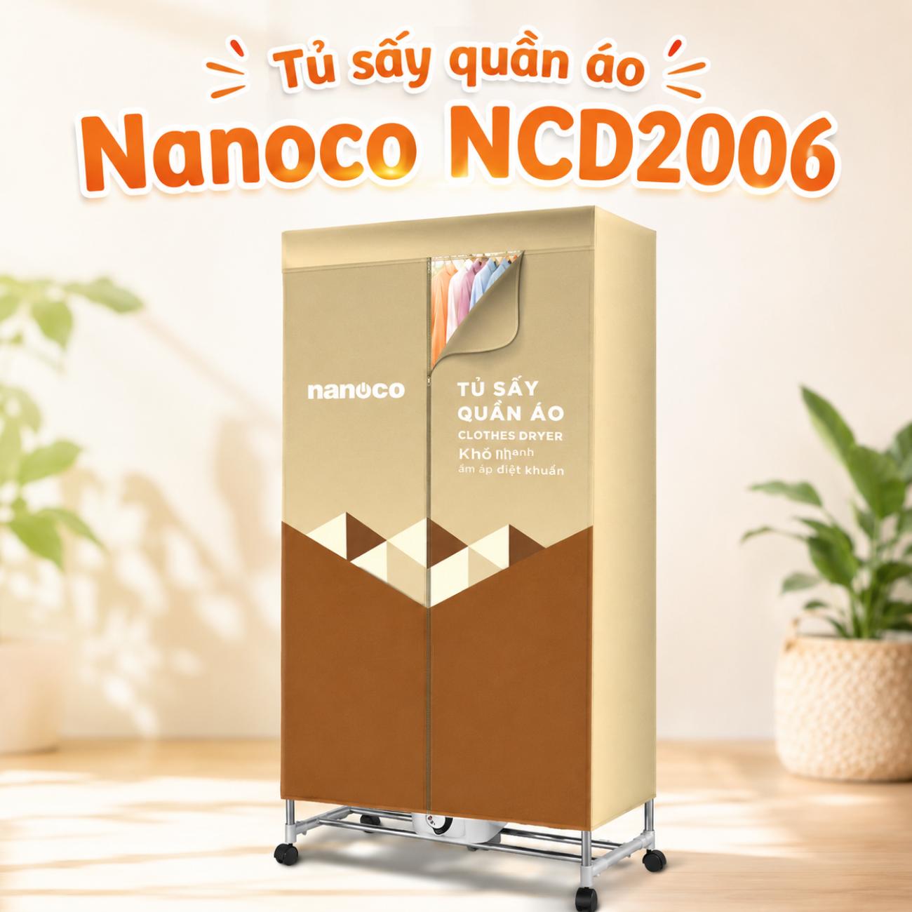 Tủ sấy quần áo Nanoco NCD2006
