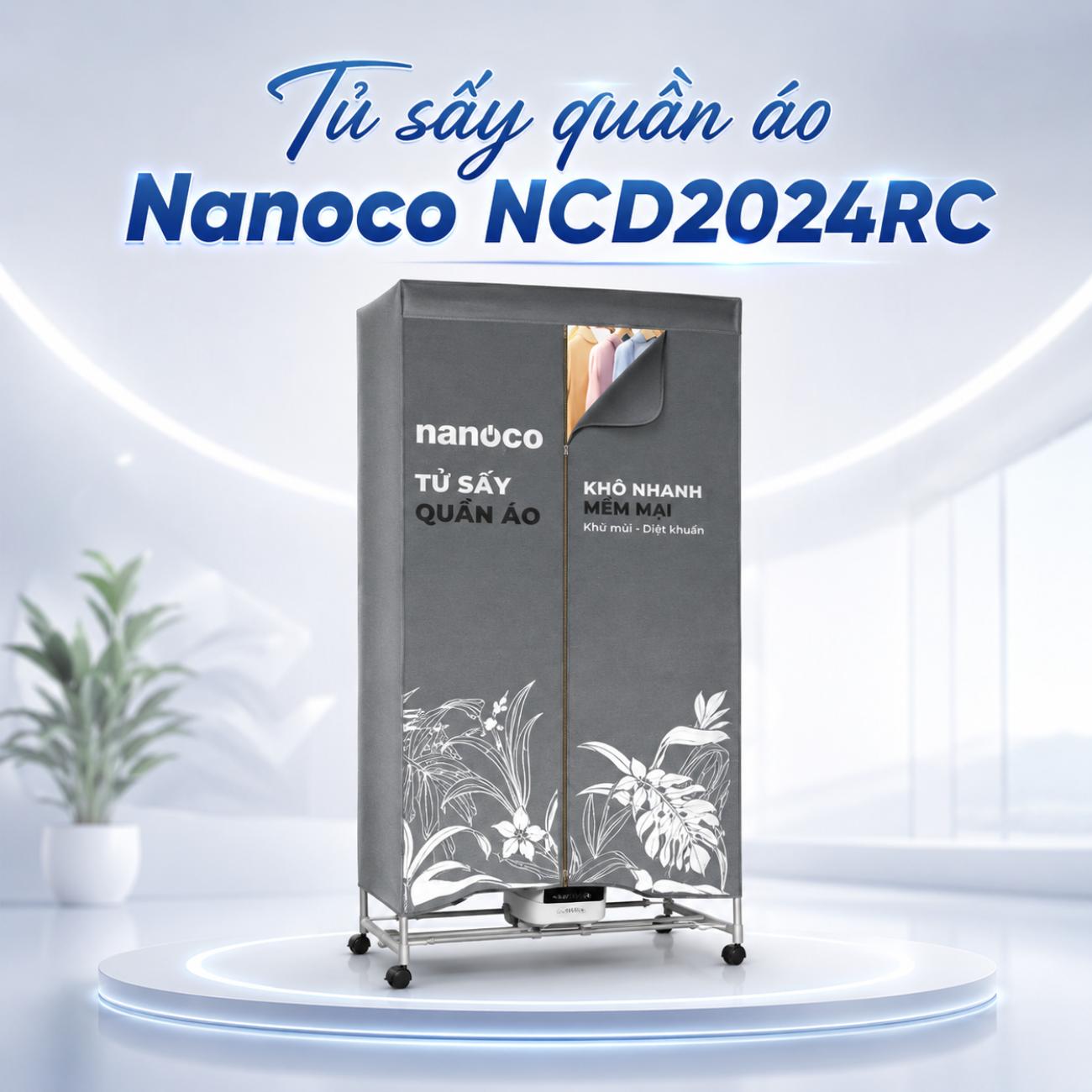 Tủ sấy quần áo Nanoco NCD2024RC