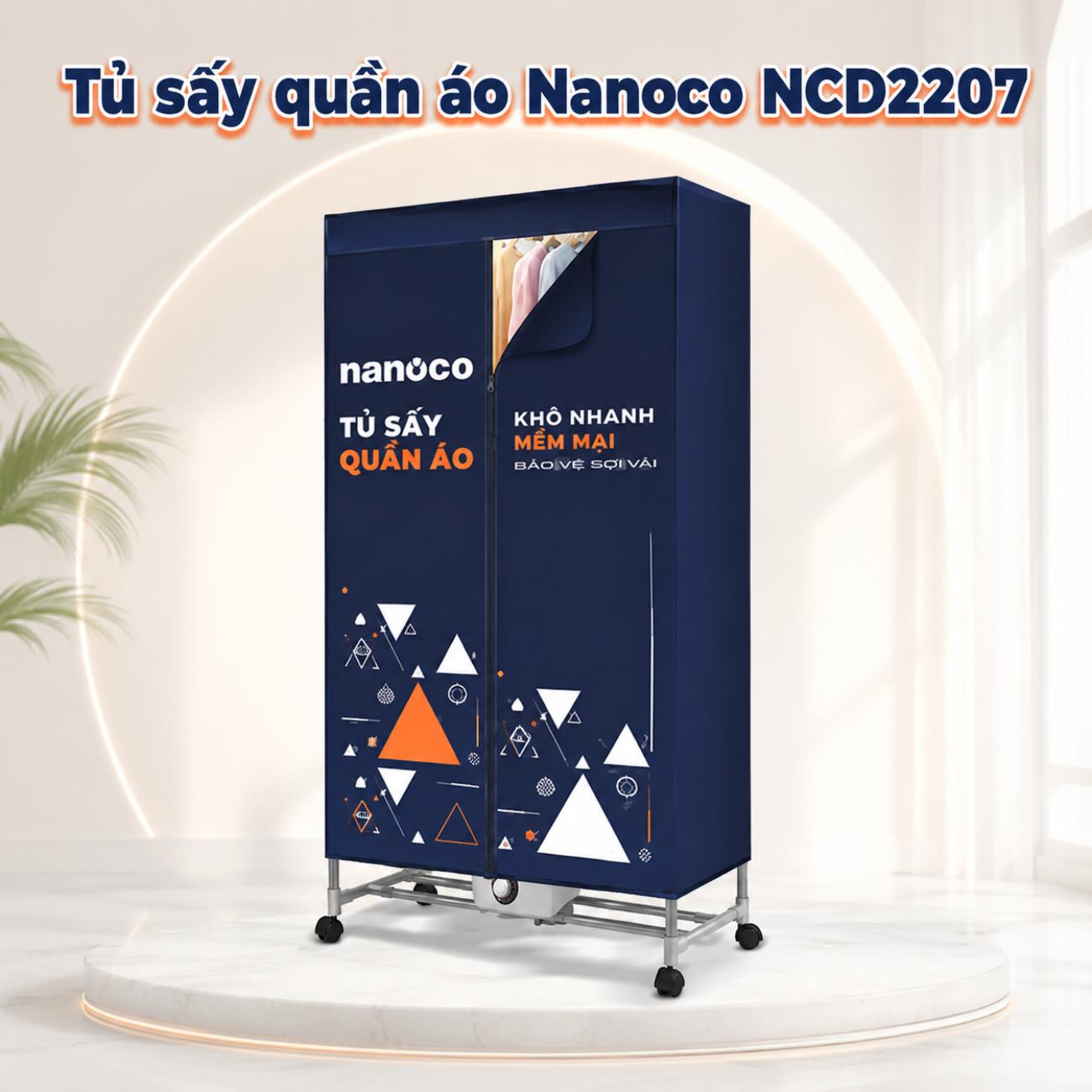 Tủ sấy quần áo Nanoco NCD2207
