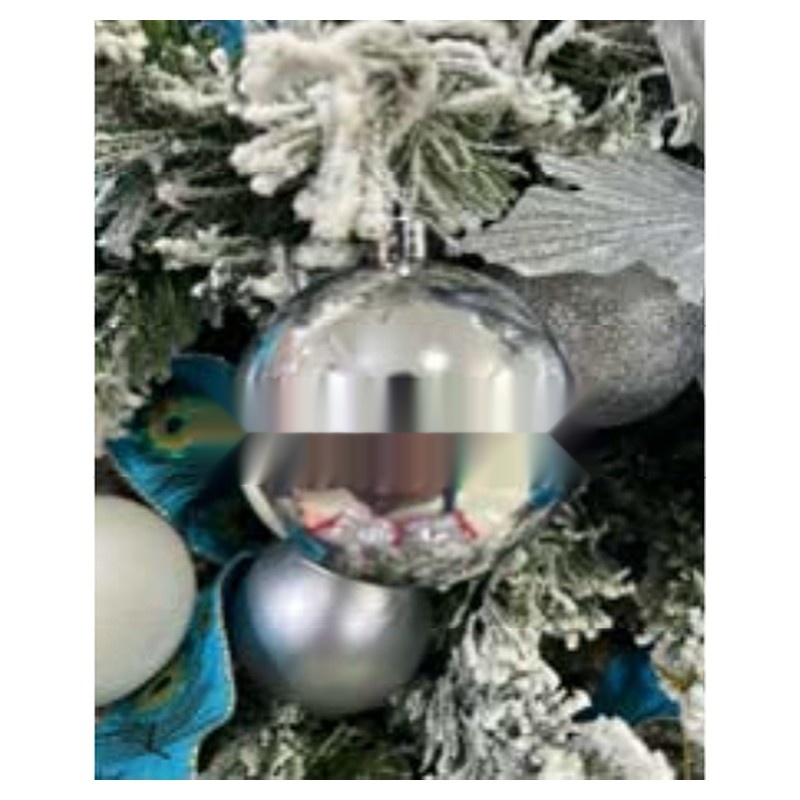 Túi 6 quả châu Noel bóng 8cm