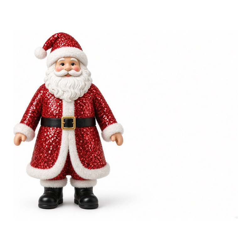 Tượng ông già Noel áo đỏ kim sa 50cm
