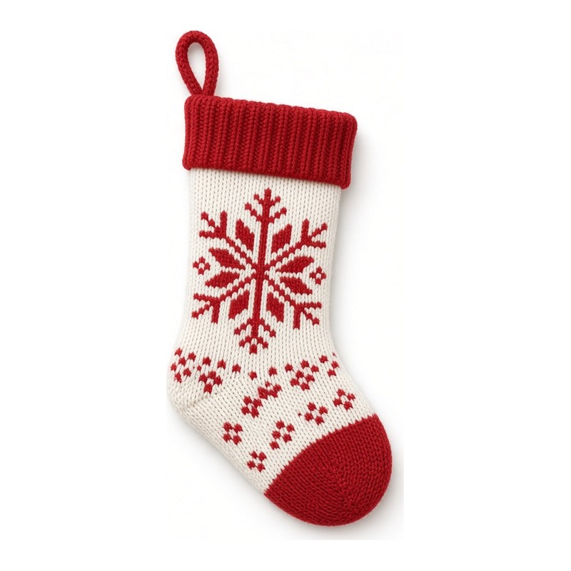 Vớ (tất) len hoa tuyết Noel 25cm
