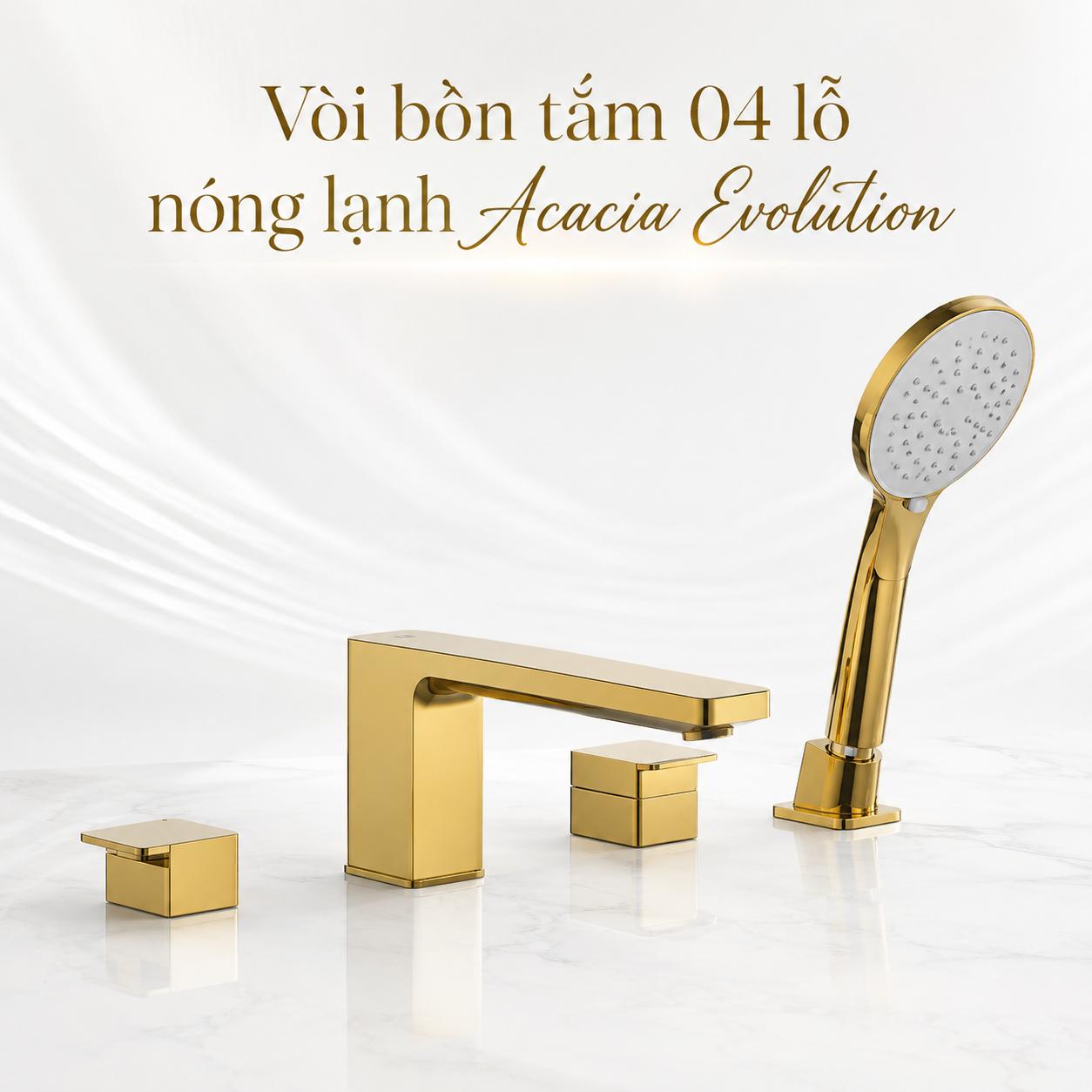 Vòi bồn tắm 04 lỗ nóng lạnh American Standard Acacia Evolution WF-1300CS
