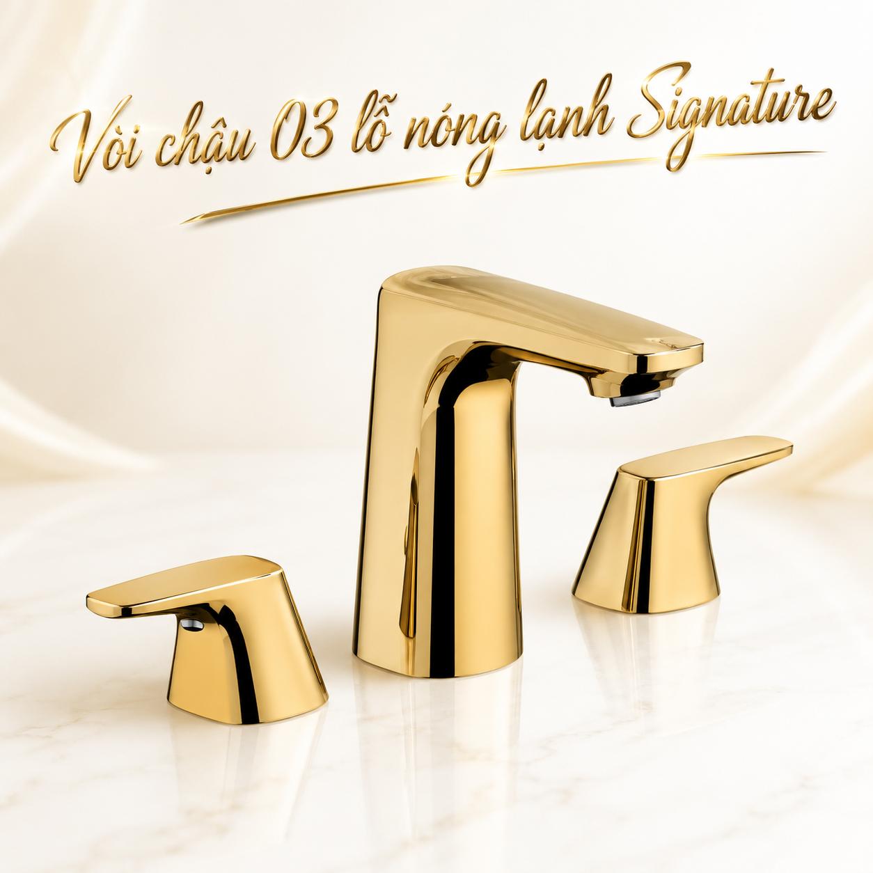 Vòi chậu 03 lỗ nóng lạnh American Standard Signature WF-1703CS