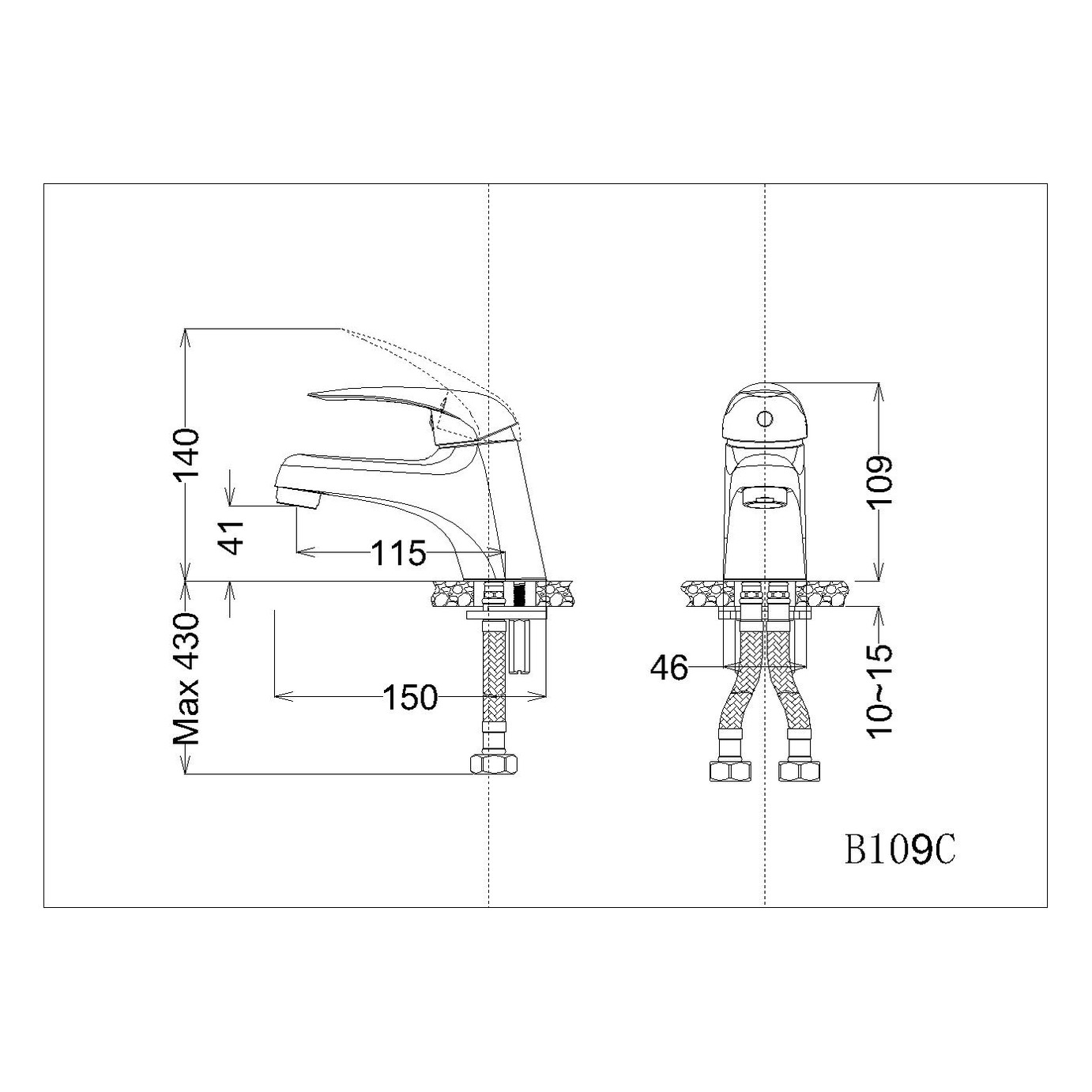 Vòi lavabo lạnh Caesar B109C chính hãng, bảo hành 24 tháng