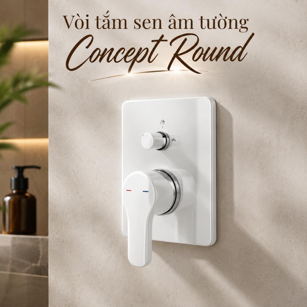 Vòi tắm sen âm tường American Standard Concept Round WF-I620