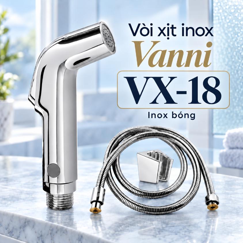 Vòi xịt inox Vanni VX-18 Inox bóng