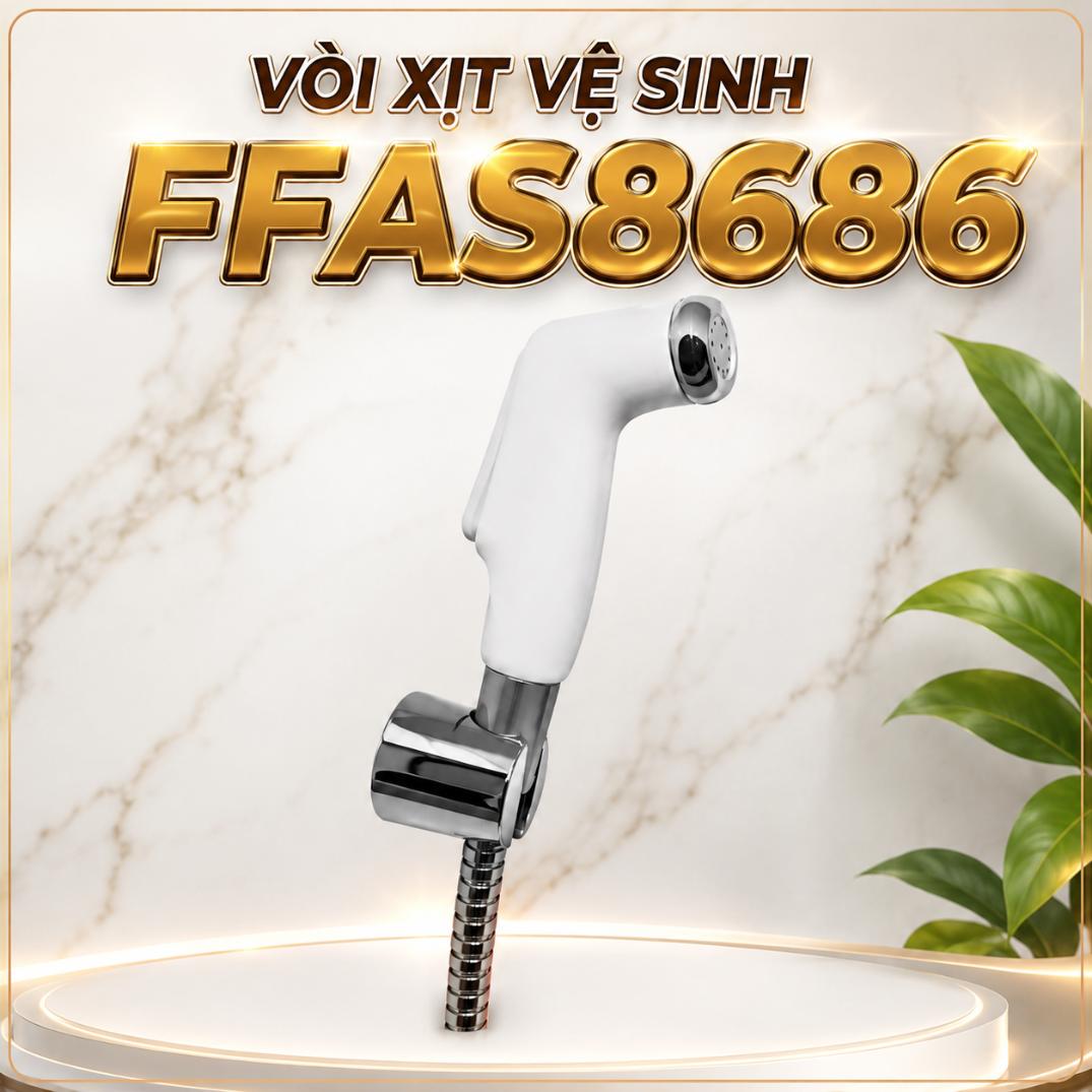 Vòi xịt vệ sinh đầu nhựa trắng FFAS8686