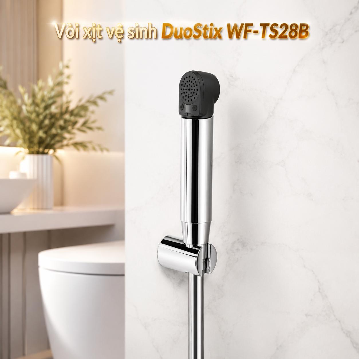 Vòi xịt vệ sinh DuoStix đen/Chrome WF-TS28B