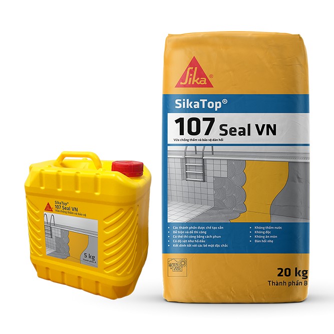 Vữa chống thấm đàn hồi 2 thành phần SikaTop-107 Seal VN