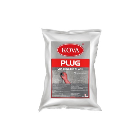 Vữa đông kết nhanh KOVA PLUG bám dính tốt, chống thấm và xử lý rò rỉ tức thì
