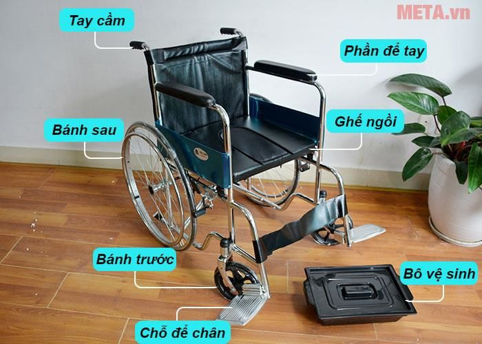 Xe lăn tiêu chuẩn có bô Lucass X8 (~S2-XK8)